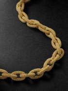 PATTARAPHAN - Textured Seamless Link 9-Karat Gold Chain Necklace