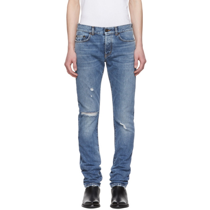 Photo: Saint Laurent Blue Slim Jeans