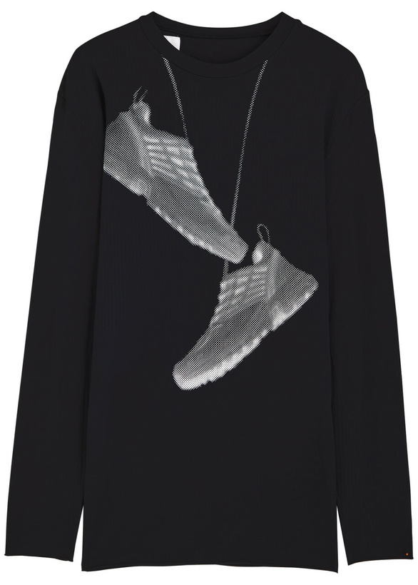 Photo: MM6 X Salomon Printed Stretch-jersey top Black
