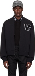 Versace Jeans Couture Black Patch Bomber Jacket