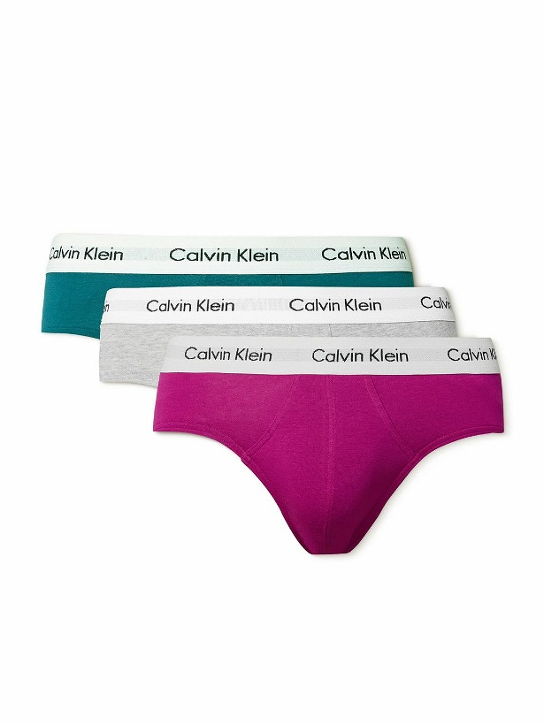 Photo: Calvin Klein Underwear - Three-Pack Stretch-Cotton Briefs - Pink