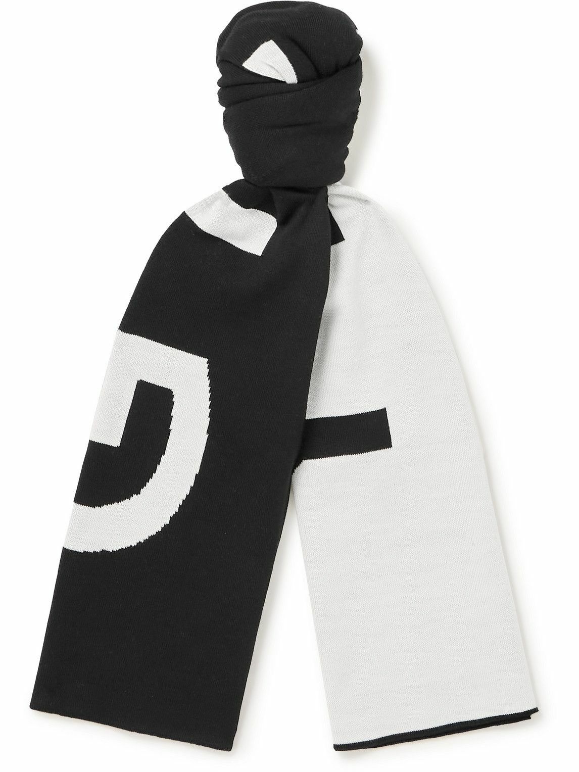 Photo: Givenchy - Muffler Logo-Jacquard Wool Scarf
