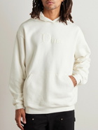 DIME - Logo-Appliquéd Cotton-Jersey Hoodie - Neutrals