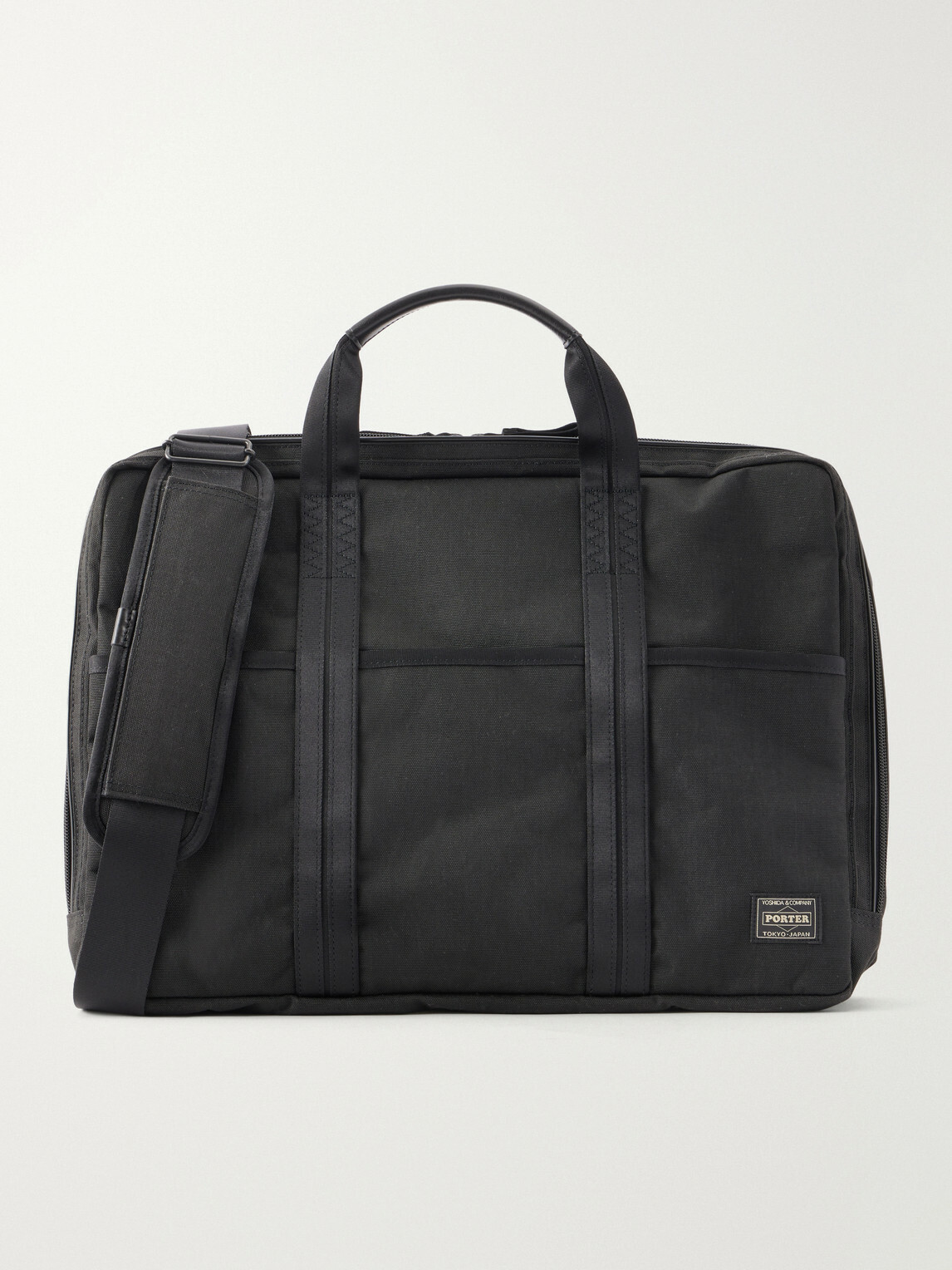 Porter-Yoshida and Co - Hybrid 2Way Canvas Briefcase - Black
