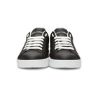 Dolce and Gabbana Black and Silver Portofino Logo Sneakers