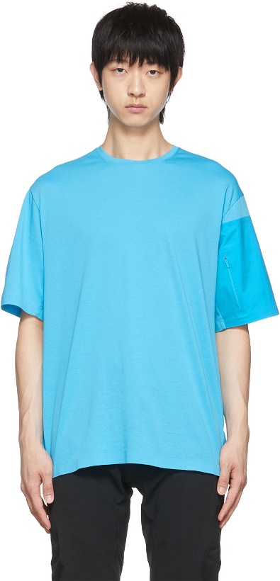 Photo: Veilance Blue Cotton T-Shirt