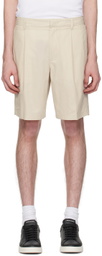 Emporio Armani Beige Pleated Shorts