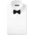 TOM FORD - Pre-Tied Velvet Bow Tie - Men - Dark green