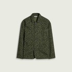Service Works Men's Patterned Easy Chef Shirt in Green Leopard