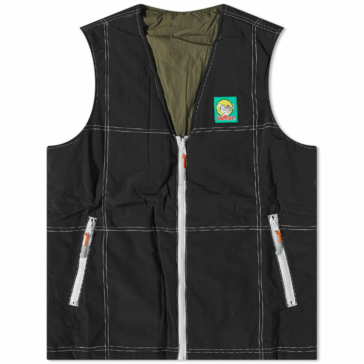 Photo: Butter Goods Men's Reversible Vest in Black/Army