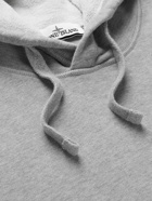 Stone Island - Logo-Appliquéd Mélange Loopback Cotton-Jersey Hoodie - Gray