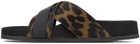 TOM FORD Black & Brown Leopard Wicklow Sandals
