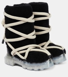 Rick Owens Lunar Tractor shearling ankle boots