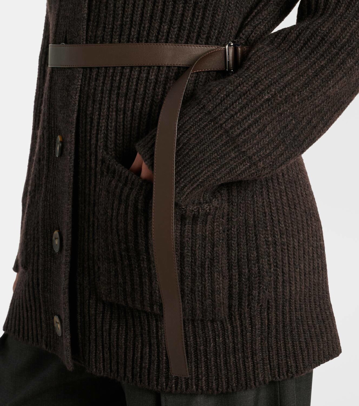 Tod's Belted wool and cashmere cardigan