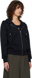 AMI Paris Black Ami de Coeur Zipped Hoodie