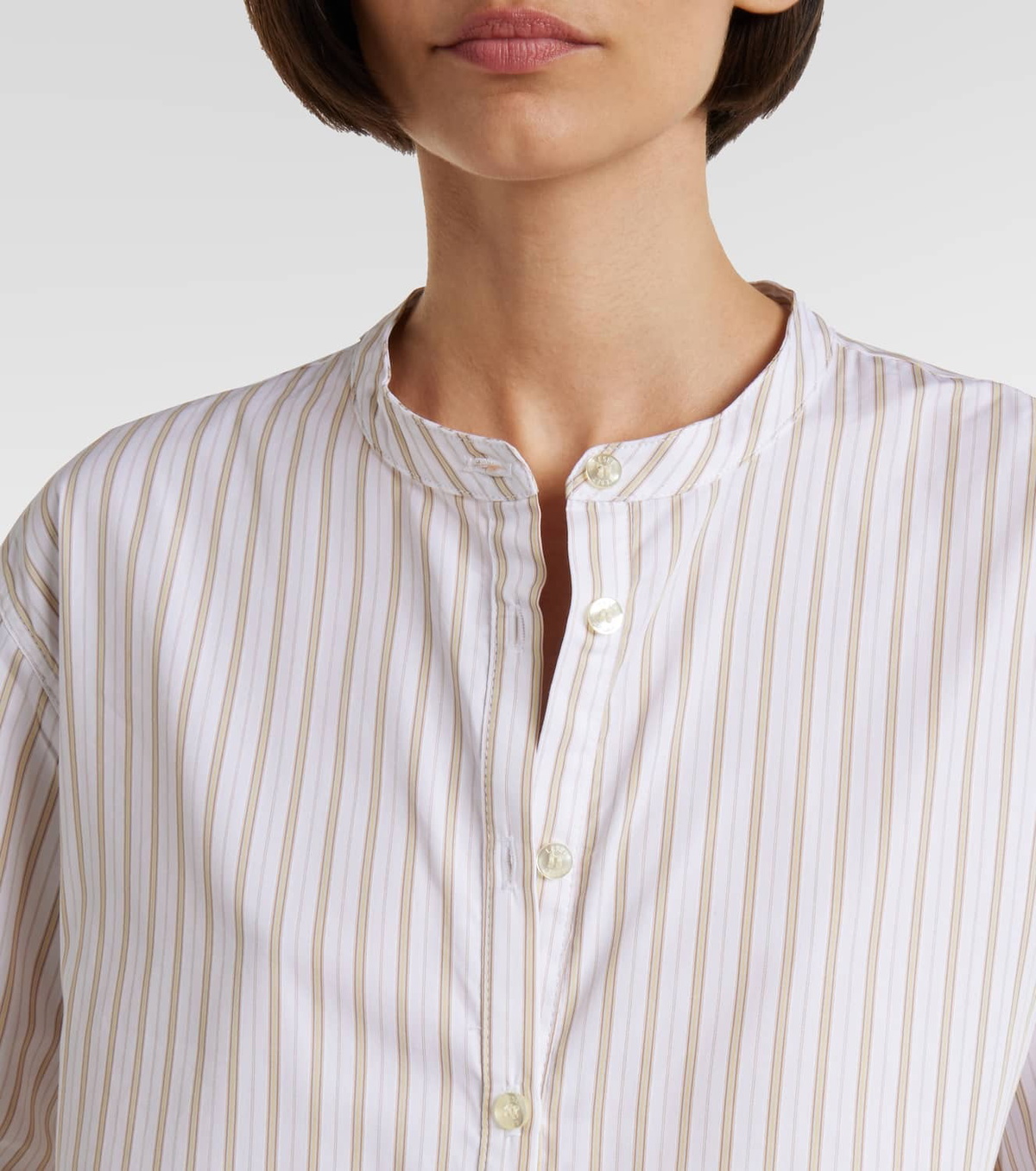 Leset Yoshi striped cotton-blend shirt