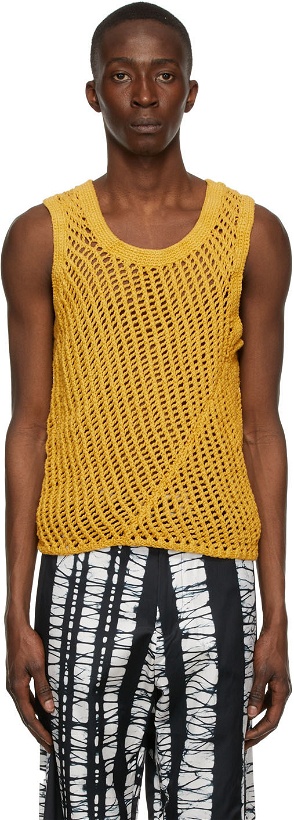 Photo: Nicholas Daley Yellow Hand Knitted Tank Top