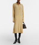 Toteme Pleated silk shirt dress