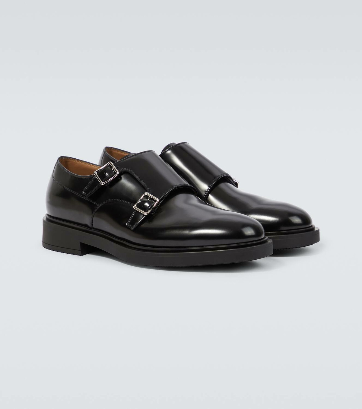 Gianvito Rossi Scott leather monk strap shoes
