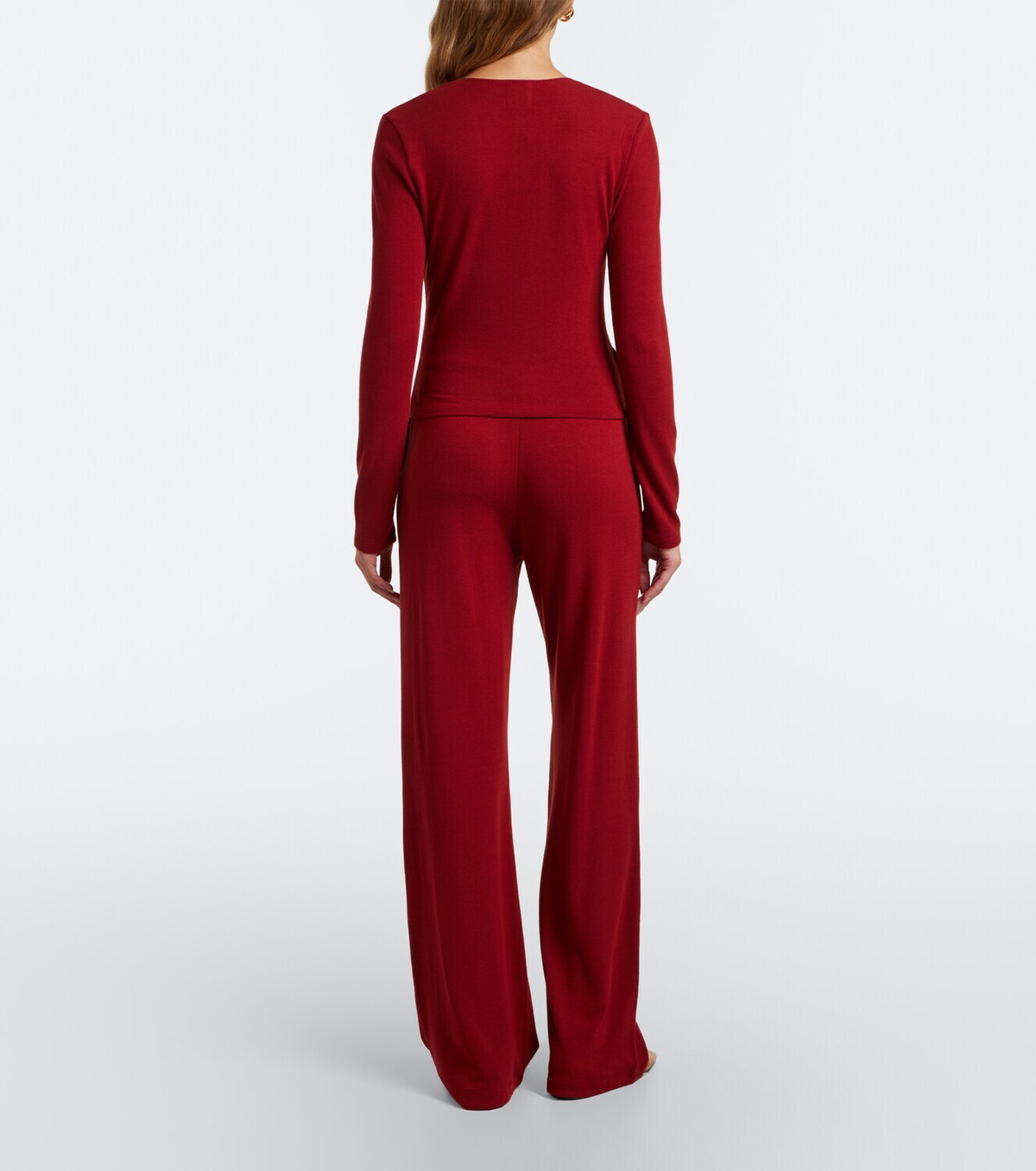 Leset Lauren jersey wide-leg pants