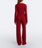 Leset Lauren jersey wide-leg pants