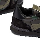 Valentino Men's Rockrunner Sneakers in Army Green/Black