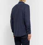 Ermenegildo Zegna - Navy Cotton and Cashmere-Blend Twill Shirt - Blue