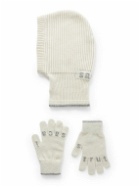 Sacai - Ribbed Intarsia Wool Balaclava and Gloves Set