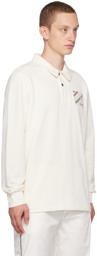 Moncler Off-White Patch Long Sleeve Polo