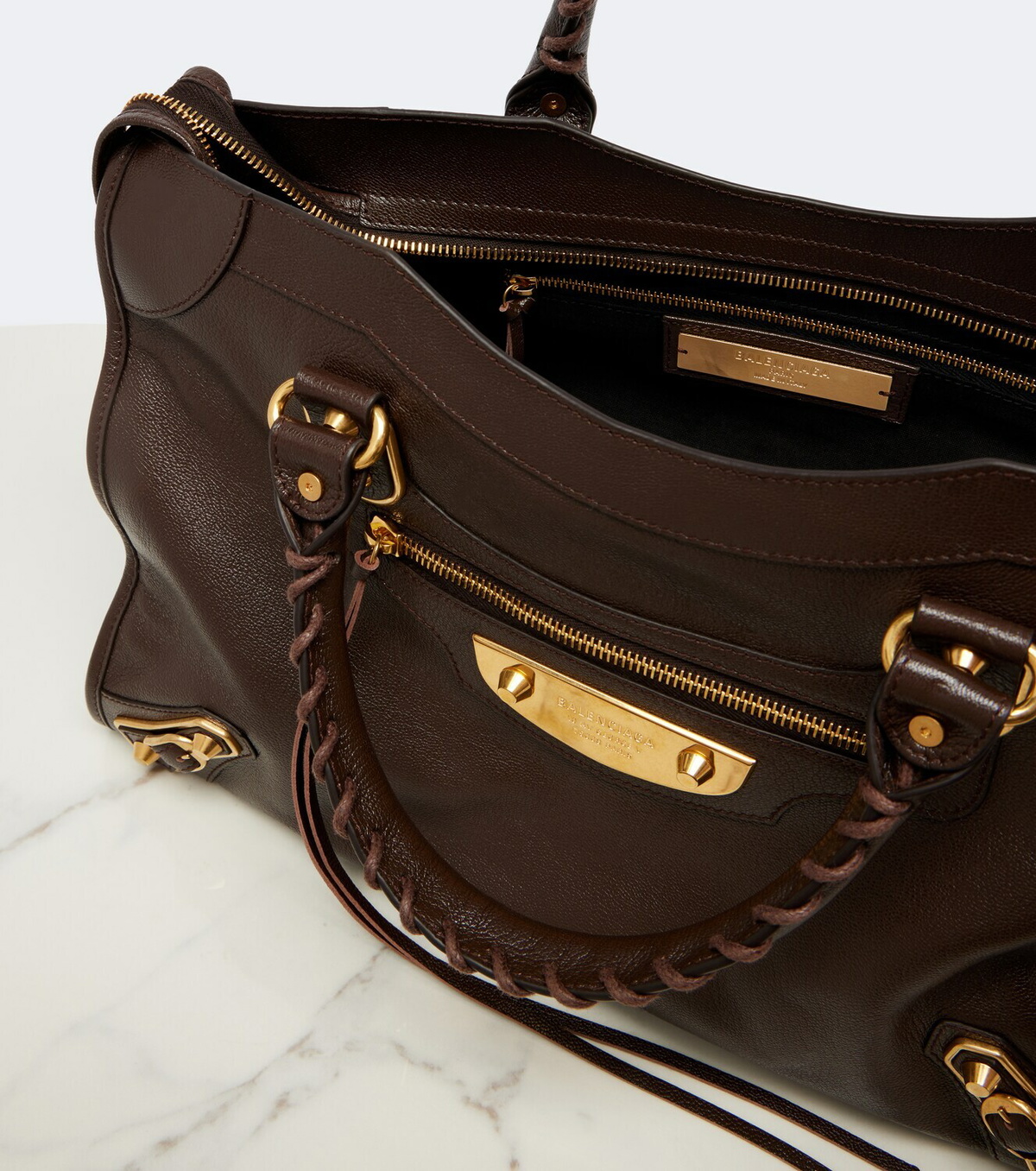 Balenciaga Le City Uptown Medium leather top-handle bag