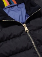 PAUL SMITH - Cotton-Panelled Quilted Shell Down Gilet - Blue