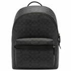 Coach Men's Charter Backpack in Charcoal Signature Leather 