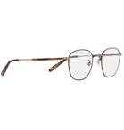 Garrett Leight California Optical - Grant M Round-Frame Gold-Tone and Tortoiseshell Acetate Optical Glasses - Tortoiseshell