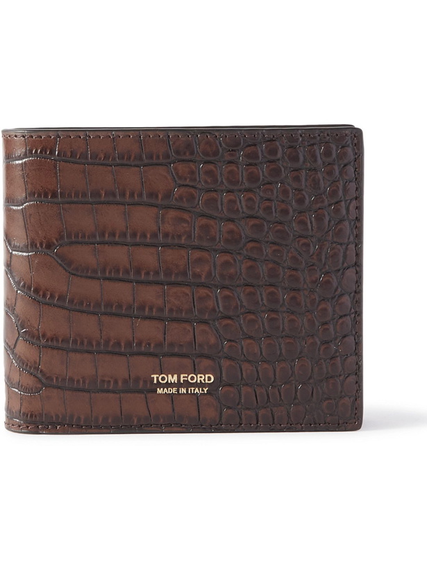 Photo: TOM FORD - Croc-Effect Leather Billfold Wallet