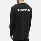 Y-3 Men's Long Sleeve Graphic T-Shirt in Black