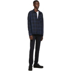 Nudie Jeans Navy Shadow Check Sten Shirt