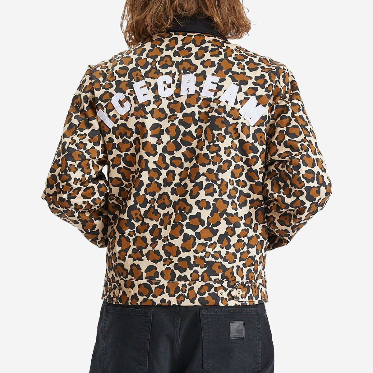 ICECREAM Men's Work Jacket in Leopard Print