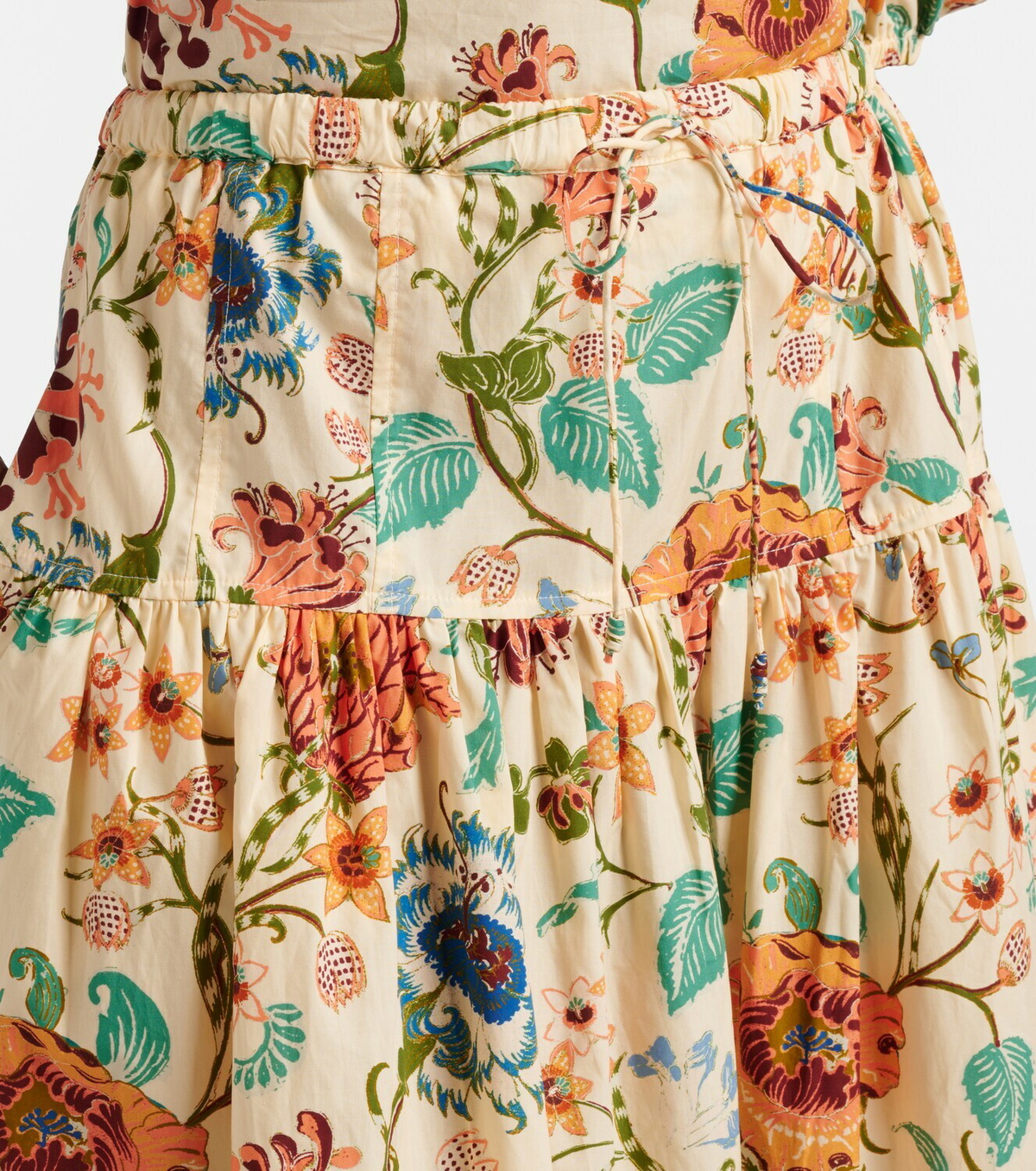 Ulla Johnson Theodora floral cotton midi skirt