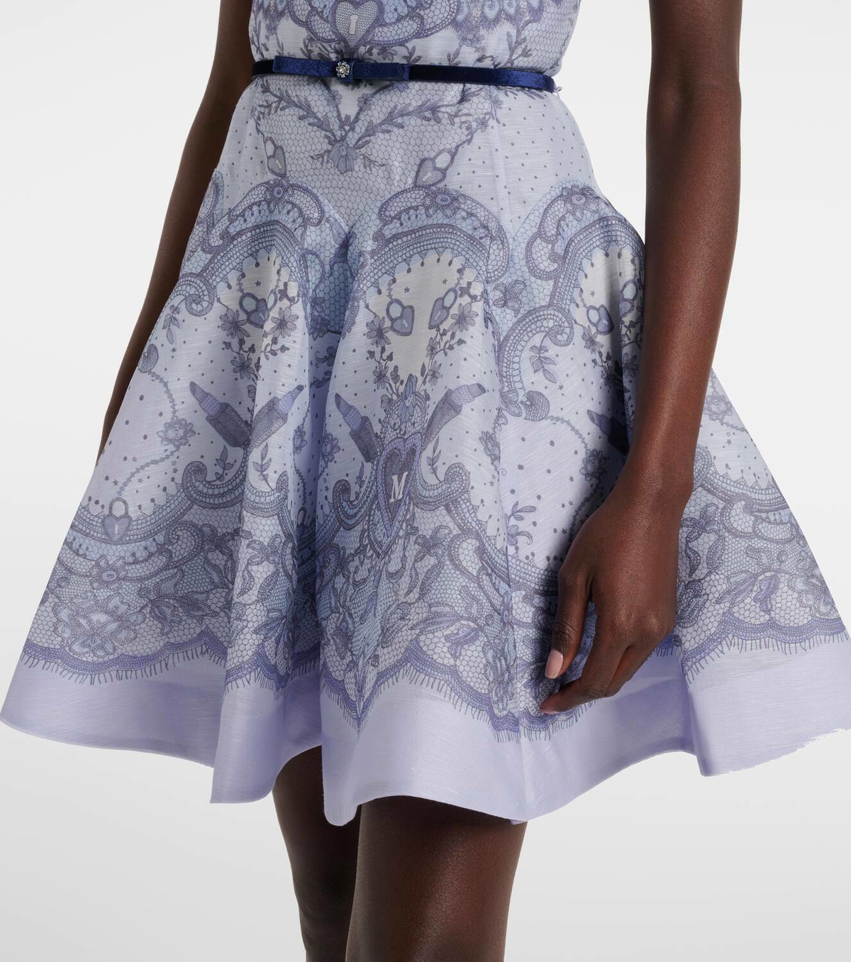 Zimmermann Crush Twist Front bow-detail lace minidress