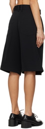 YOHJI YAMAMOTO Black Tucked Shorts