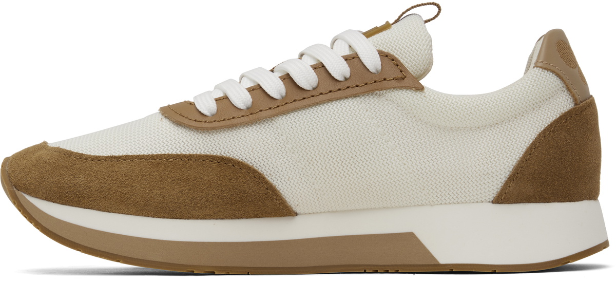 Weekend Max Mara Off-White & Tan Raro Sneakers