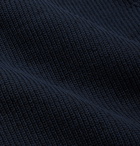 nanamica - Ribbed-Knit Half-Zip Sweater - Blue