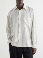 Kartik Research - Pinstriped Cotton-Canvas Shirt - Neutrals