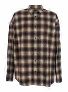 Juun.J Multicolor Shirt With Classic Collar And All-over Check Motif In Cotton Man