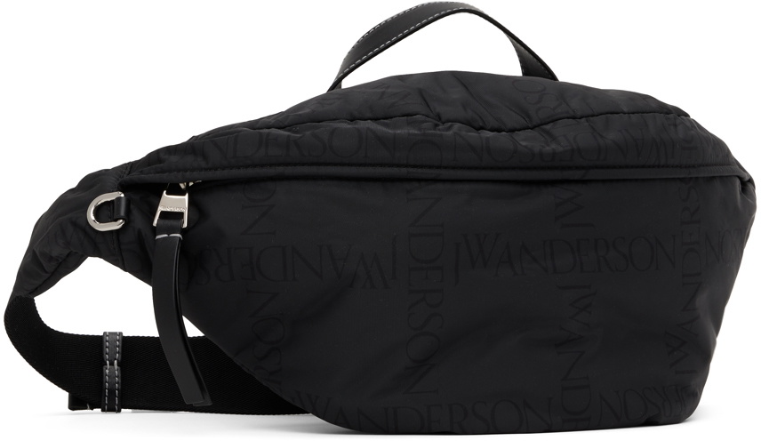 JW Anderson Black Logo Grid Bum Bag JW Anderson JW Anderson Black Logo Grid Bum Bag JW Anderson