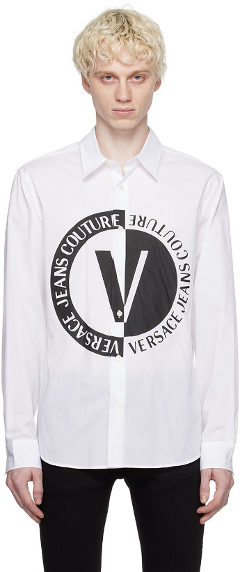 Photo: Versace Jeans Couture White Printed Shirt