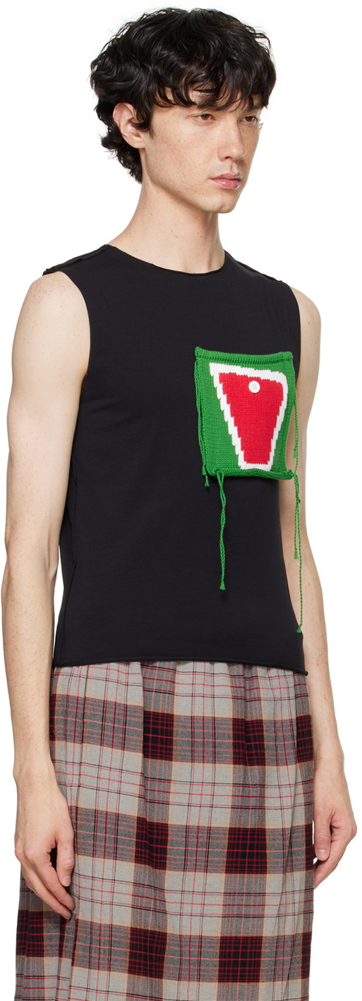 Charles Jeffrey LOVERBOY Black Patch Pocket Shirt