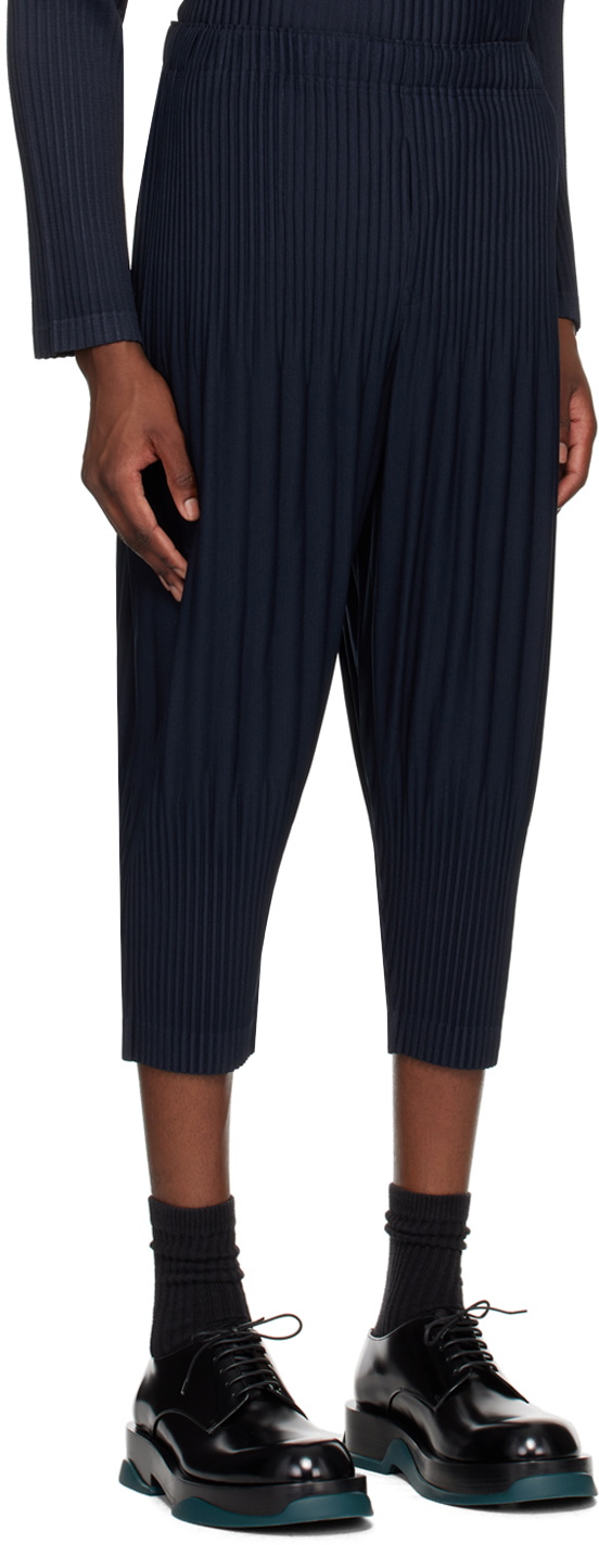 HOMME PLISSÉ ISSEY MIYAKE Navy Basics Trousers Homme Plisse Issey