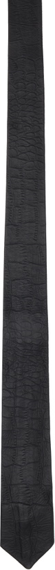 Photo: VEERT Black Croco Leather Tie