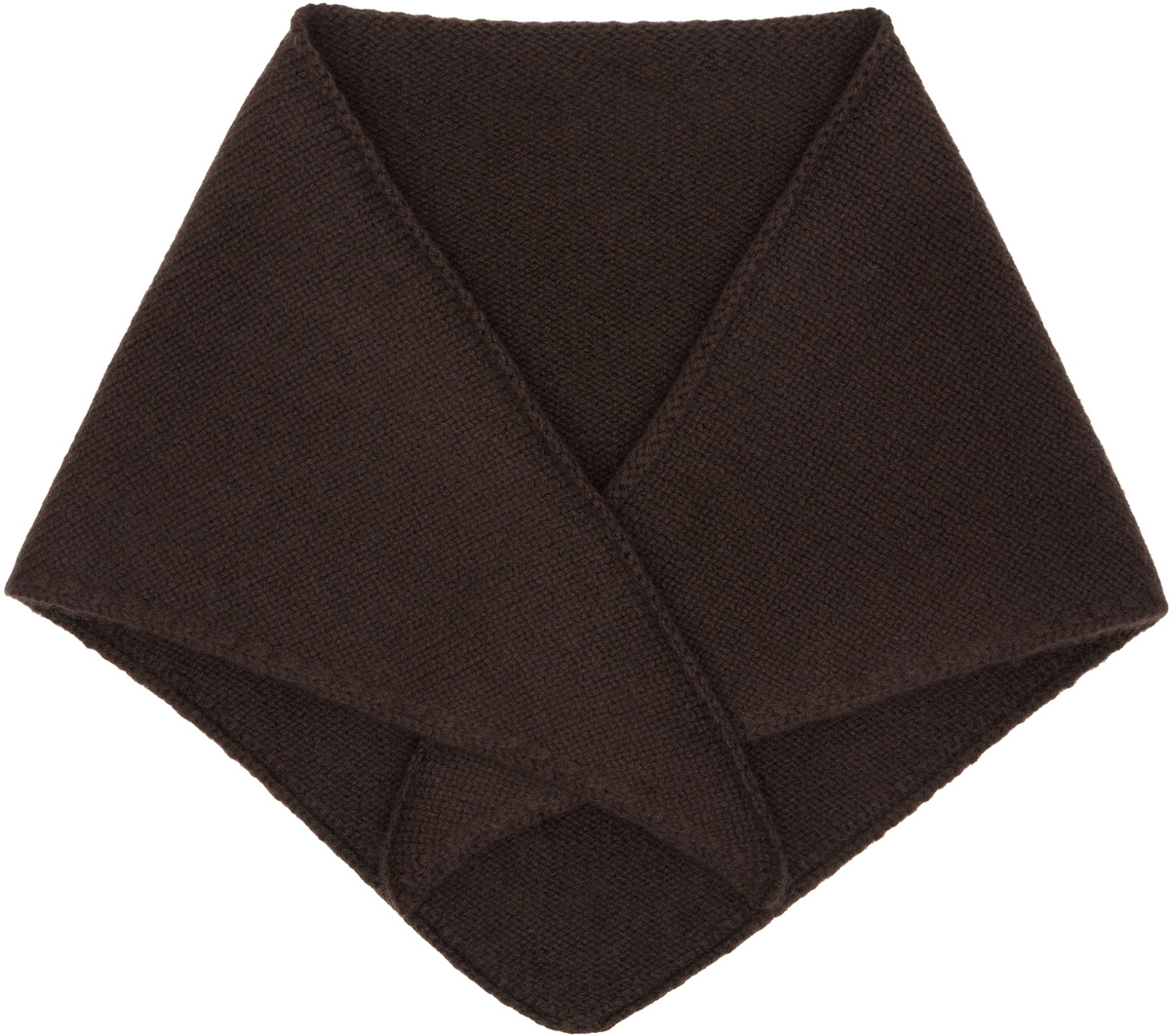 Yves Salomon Brown Cashmere Bandana Scarf